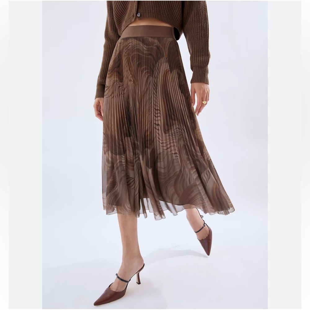 Rare Aritzia Wilfred Twirl Midi Skirt Sz M - Picture 4 of 8